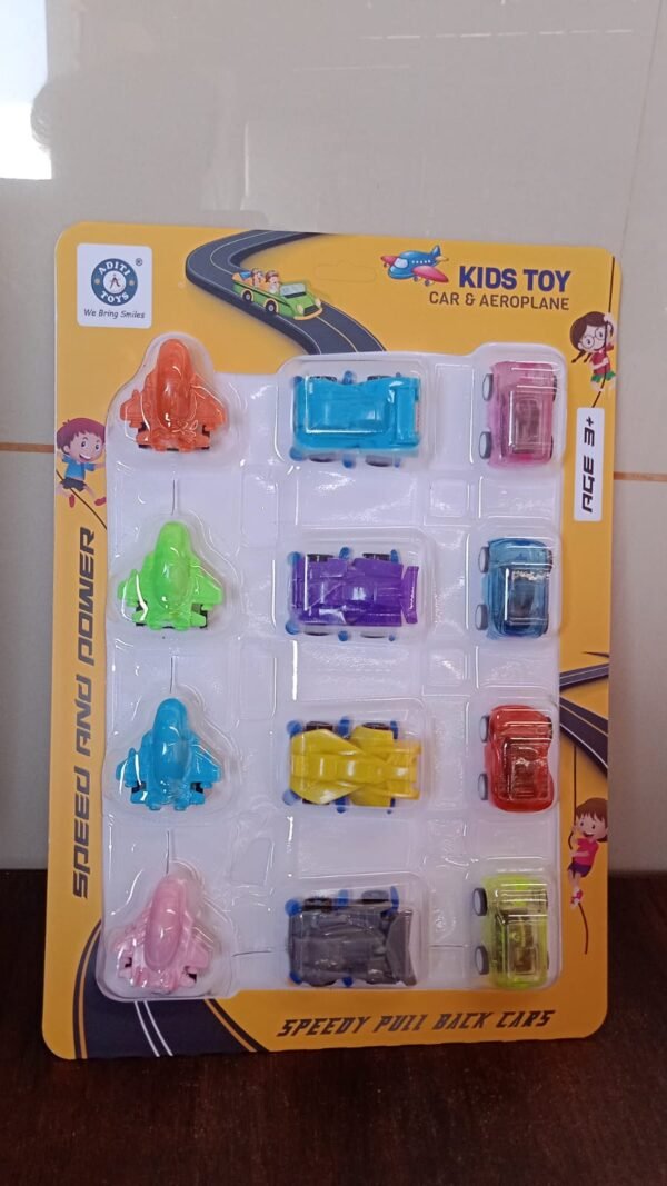 Pull Back Car Set – 12 Mini Vehicle Toys for Kids | Aditi