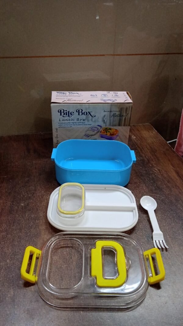 Kids Lunch Box – Durable Plastic with Spoon & Fork | Lunchie Bunchie