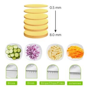 Vegetable Chopper – Adjustable Hand Press Slicer | XcelCraft