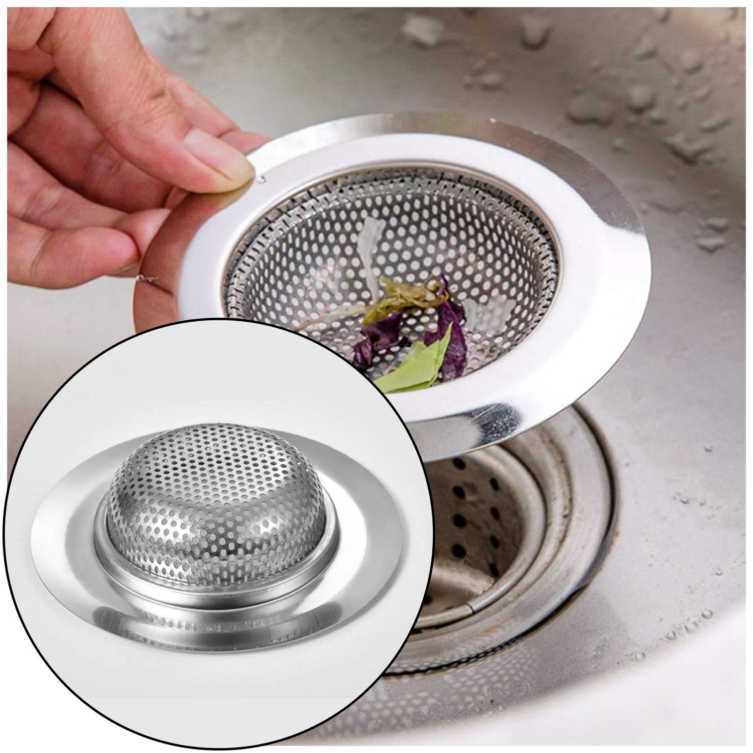 Stainless Steel Sink Strainer – Durable Anti-Clog | Indo Glow