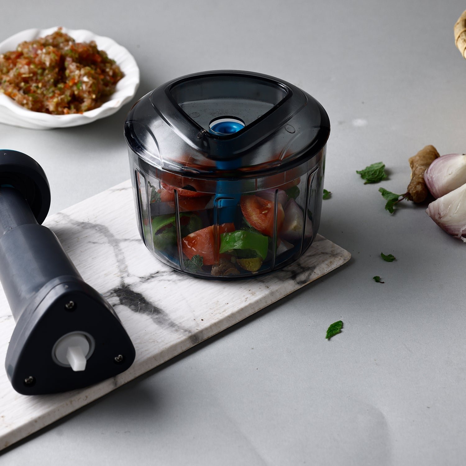 Push Chopper – Lock-Unlock 725ML Vegetable Cutter | Ganesh