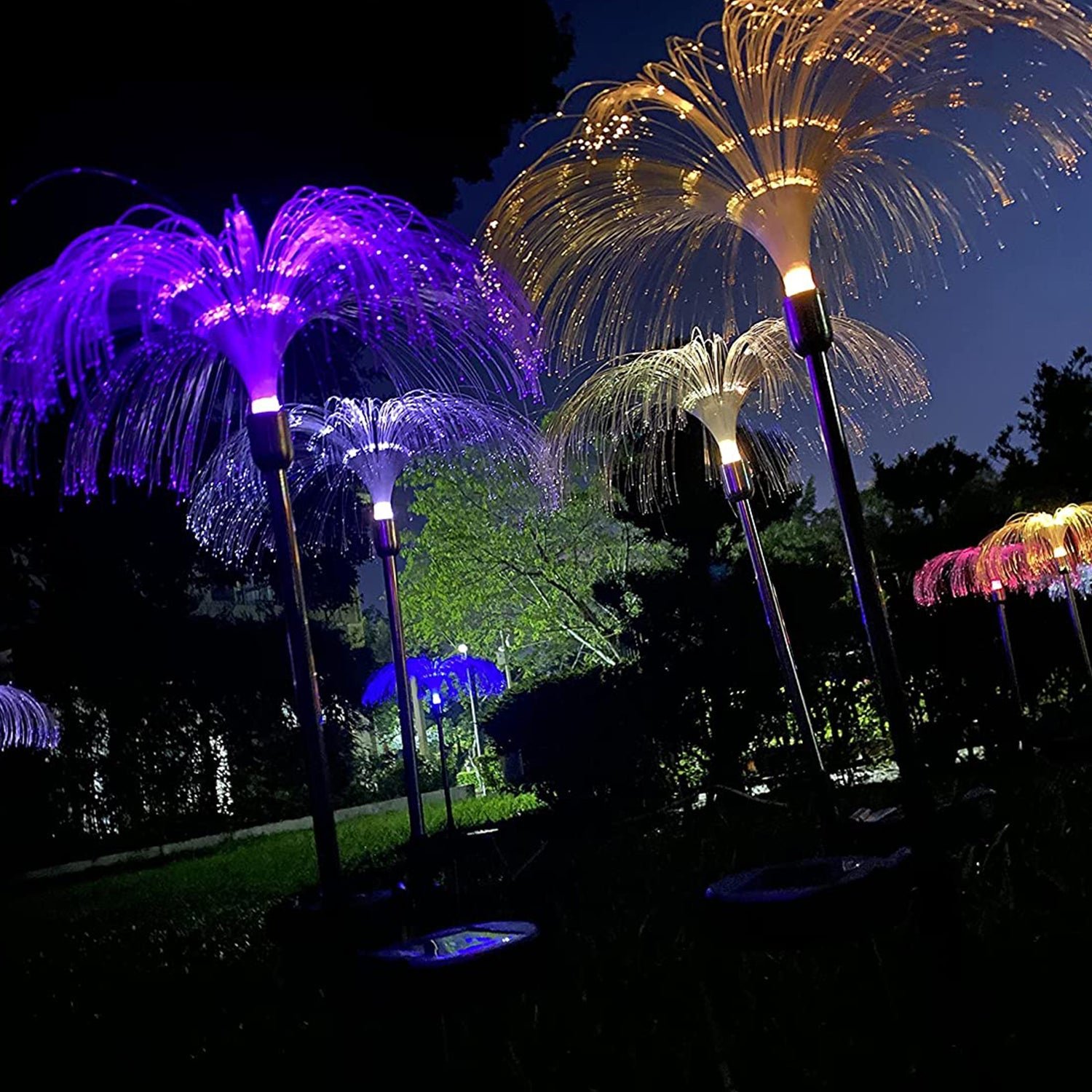 Solar Garden Lights – Waterproof 7-Color Changing Jellyfish Décor