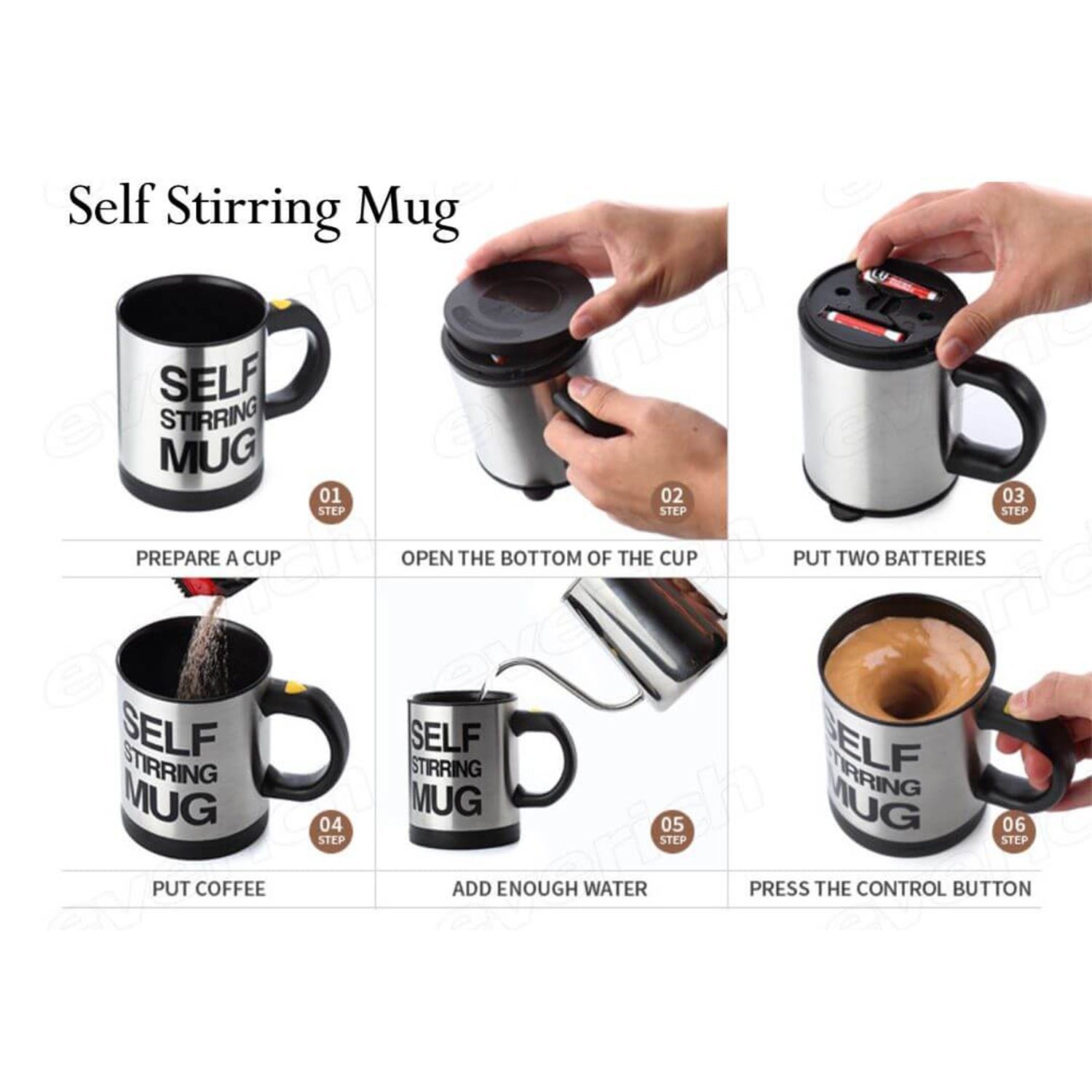 Self Stirring Mug – Automatic Coffee Mixer | Indo Glow