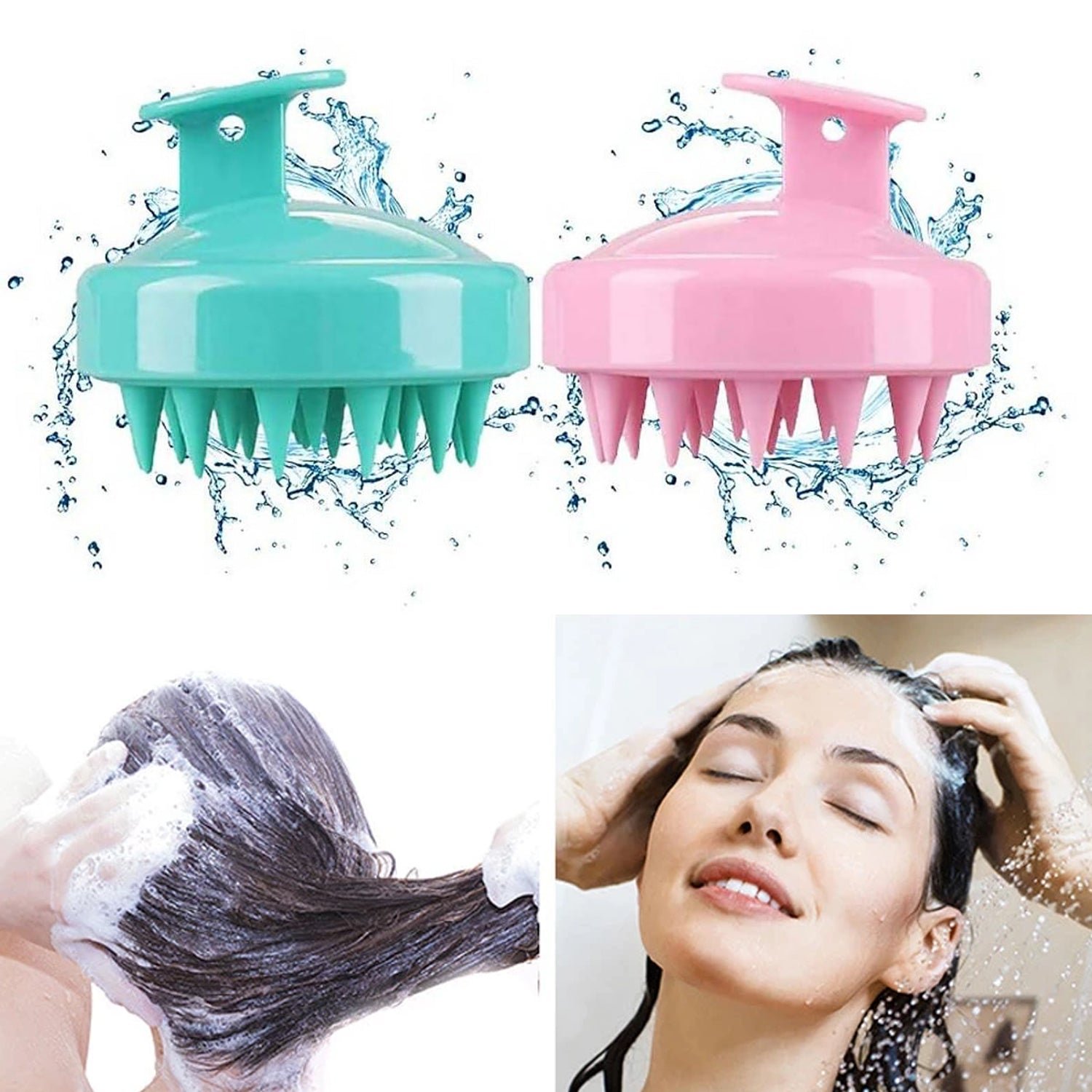 Scalp Massager Shampoo Brush – Deep Clean & Hair Growth | Calm & Curl