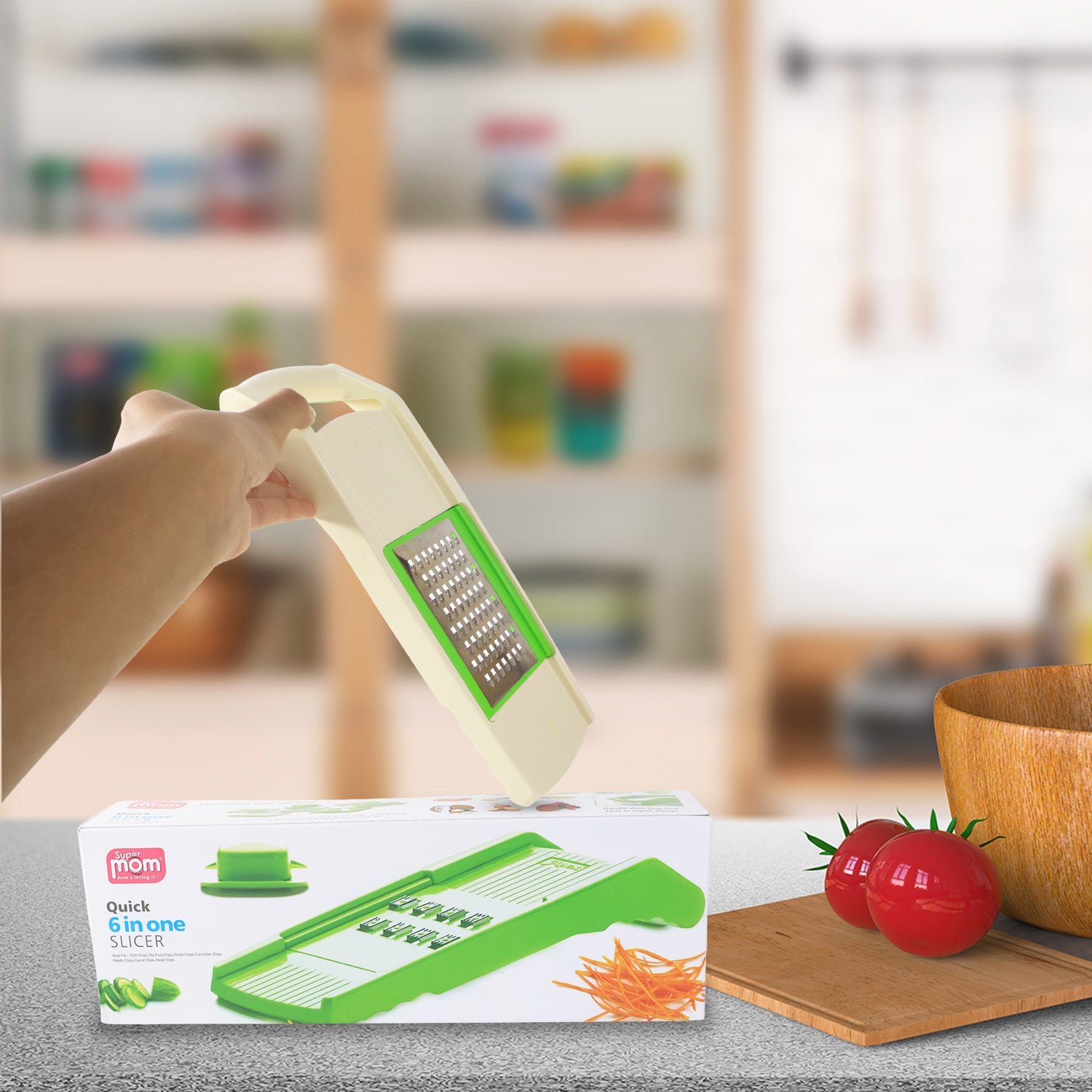 6-in-1 Vegetable Slicer – Multipurpose Kitchen Cutter with SS Blades