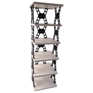 Multipurpose Foldable 6 Layer Storage Rack – Space-Saving Home Organizer