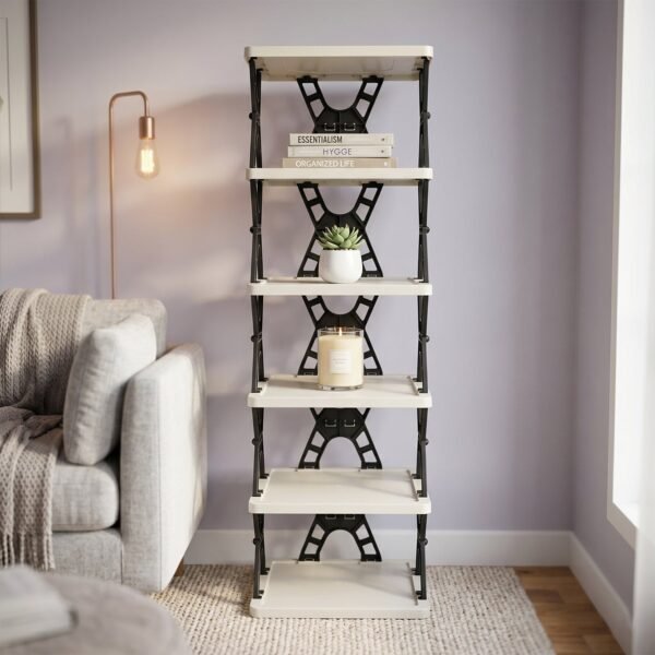 Multipurpose Foldable 6 Layer Storage Rack – Space-Saving Home Organizer