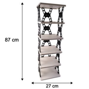 Multipurpose Foldable 6 Layer Storage Rack – Space-Saving Home Organizer
