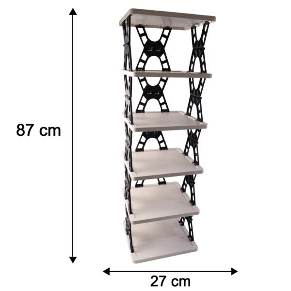 Multipurpose Foldable 6 Layer Storage Rack – Space-Saving Home Organizer