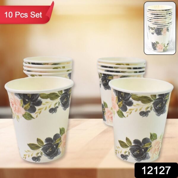 70 Disposable Paper Cups – Mixed Design 10 Pcs Set | Papezo