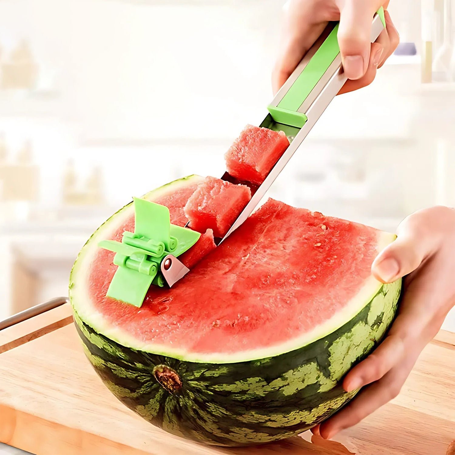 Watermelon Cutter – Stainless Steel Windmill Slicer for Cubes | Quickslice