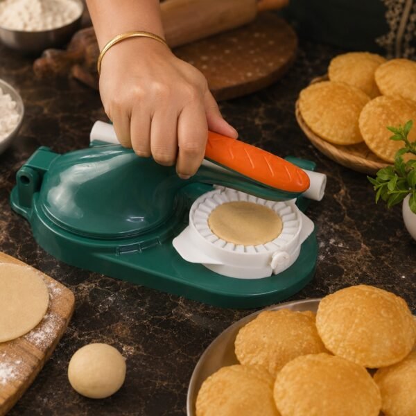Mini Puri & Dumpling Press – Compact 22cm Dough Shaping Tool