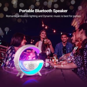 LED Night Lamp with Bluetooth Speaker – Wireless Charging | Indo Glow