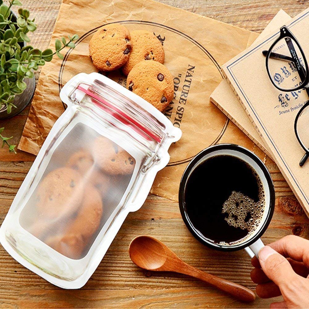 Airtight Food Storage Bag – Reusable Zipper Pouch 500ml | Organivo