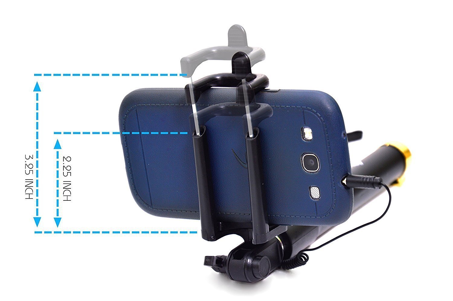 Selfie Stick with Aux Wire – Universal Phone Holder |