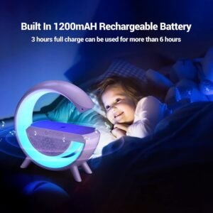LED Night Lamp with Bluetooth Speaker – Wireless Charging | Indo Glow