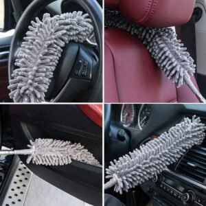 Microfiber Fan Duster – Flexible, Extendable for Easy Cleaning | Velvet Wipe