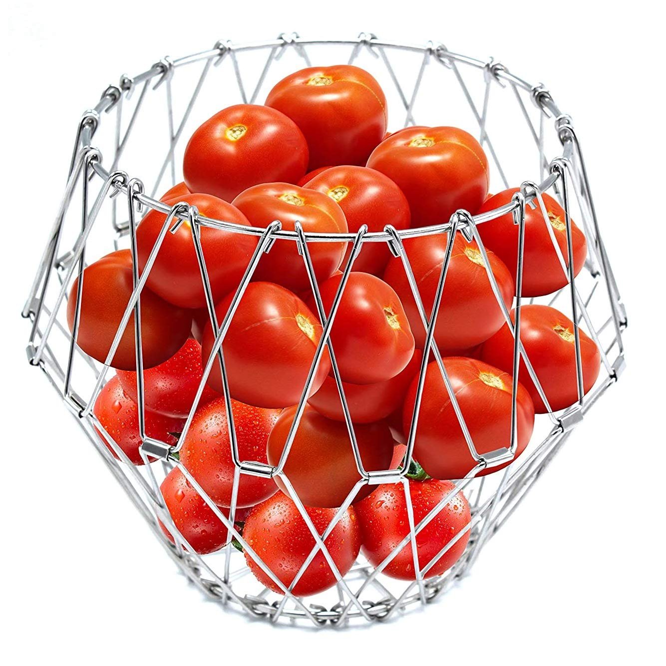 Foldable Fruit Basket – Multipurpose Stainless Steel | Tidy Table