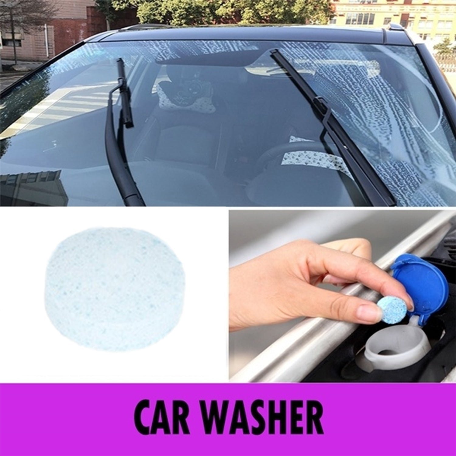 Car Wiper Detergent Tablets – Clear Windshield & Wiper Care