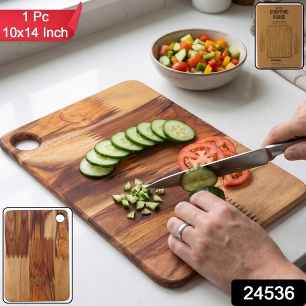 Wooden Chopping Board and Cutting Board for Kitchen 10 x 14 Inch (1...