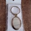 Oval Shape Metal Keychain – Durable Stylish Chrome Finish