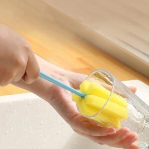 Sponge Cup Washing Brush – 20cm Kitchen Cleaning Tool | Velvet Wipe