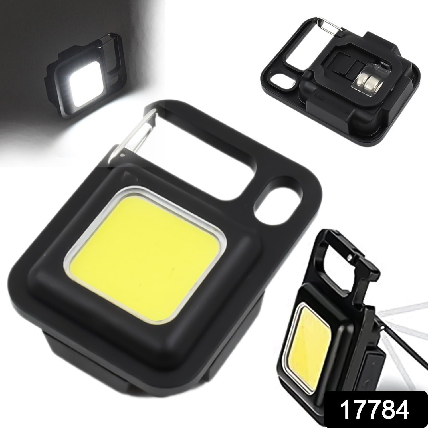 Keychain Flashlight – LED, Folding Bracket & Bottle Opener |