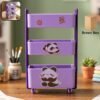 Mini Storage Trolley – 3-Tier Desk Organizer with Wheels for Kids and Office