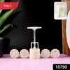 Spring Press Cookie Mold Set – 4 Floral Designs for Easy Baking