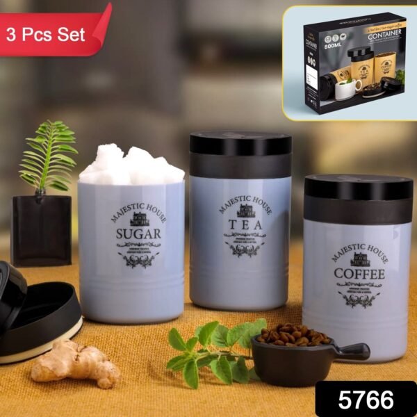 Airtight Food Containers – 3 Pc Tea Coffee Sugar Set | Tidy Table
