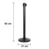 Retractable Belt Crowd Control Pole – Heavy Duty with Sturdy Base