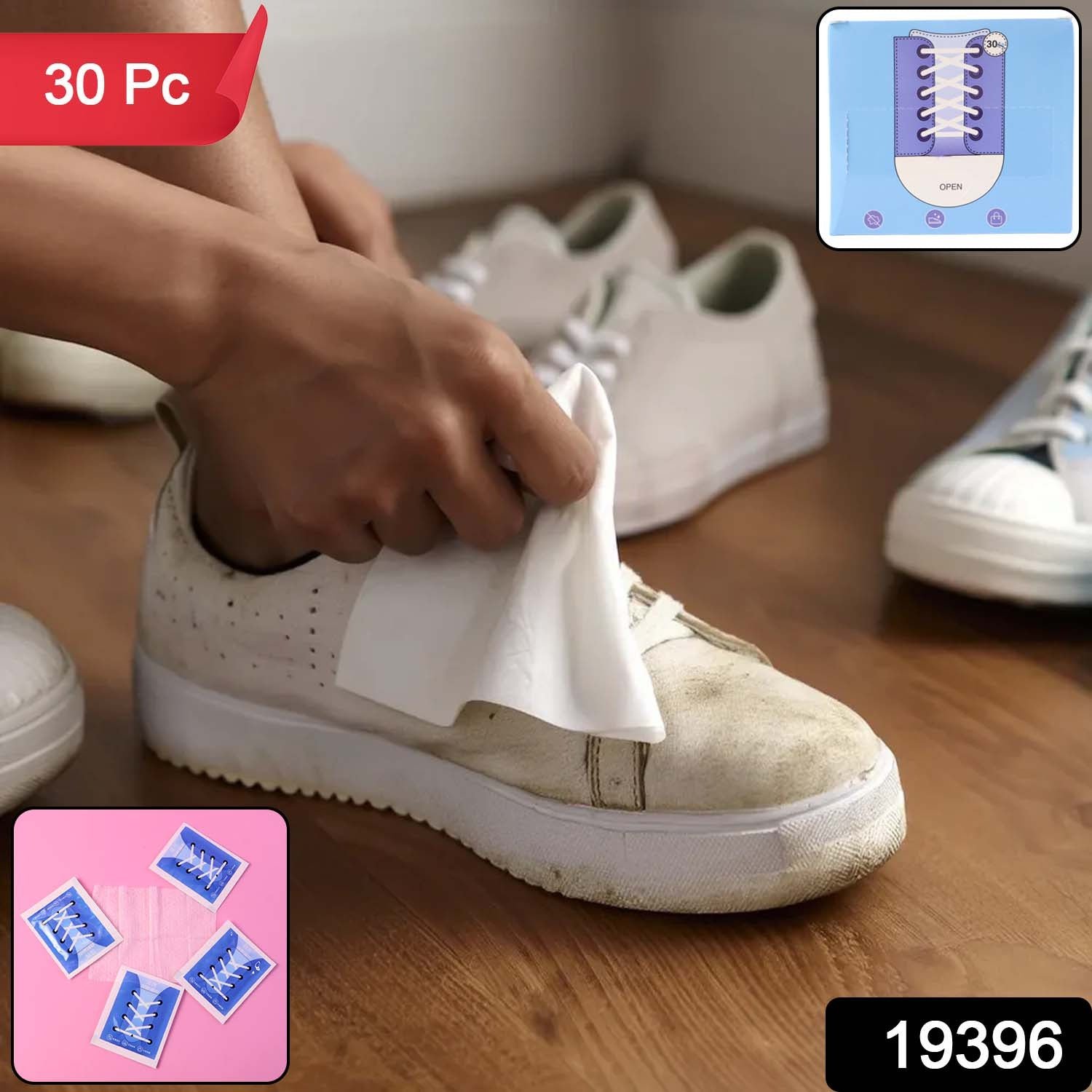 Shoe Cleaning Wipes – Portable 30-Pack for Effortless Shoe Care
