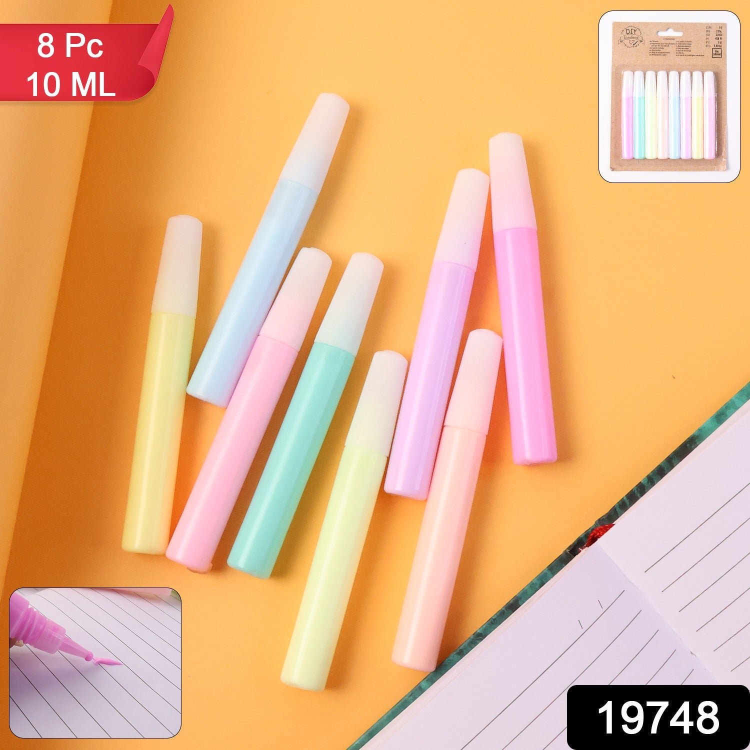 Multi-Color Craft Glue Pen Set – 8 Vibrant 10ml Tubes