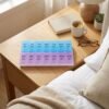 14 Grid AM PM Weekly Pill Box Organizer for Morning and Evening Dose (1 Pc)