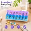14 Grid AM PM Weekly Pill Box Organizer for Morning and Evening Dose (1 Pc)