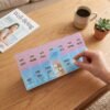 14 Grid AM PM Weekly Pill Box Organizer for Morning and Evening Dose (1 Pc)