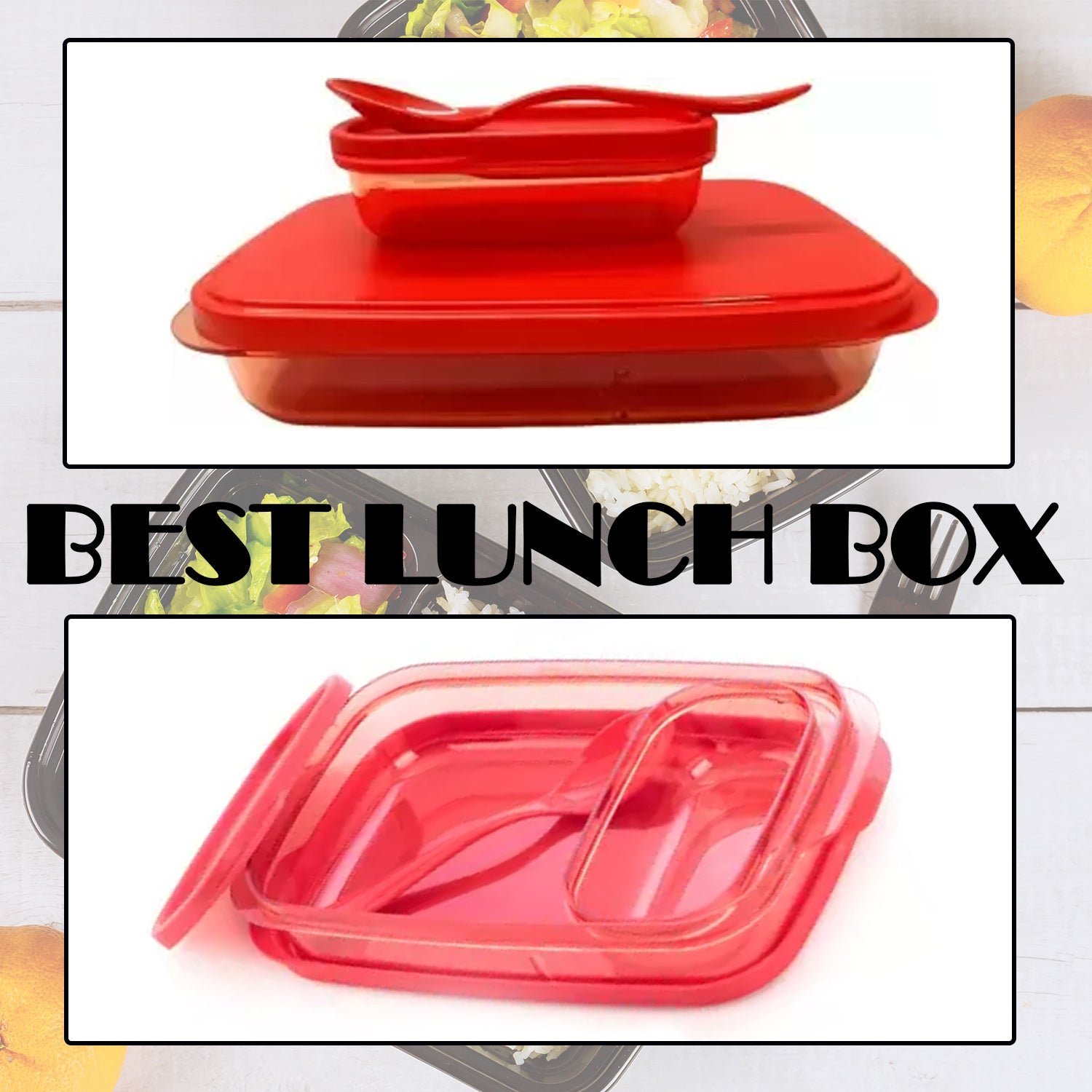 Leak-Proof Lunch Box – 2 Containers, Microwave Safe | Lunchie Bunchie