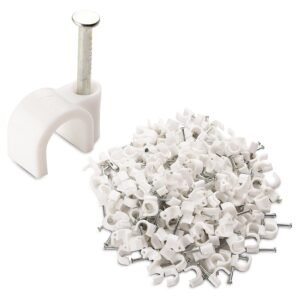 6MM Cable Clips – 100 Pc Wire Organizer for Walls | GlimmerHome