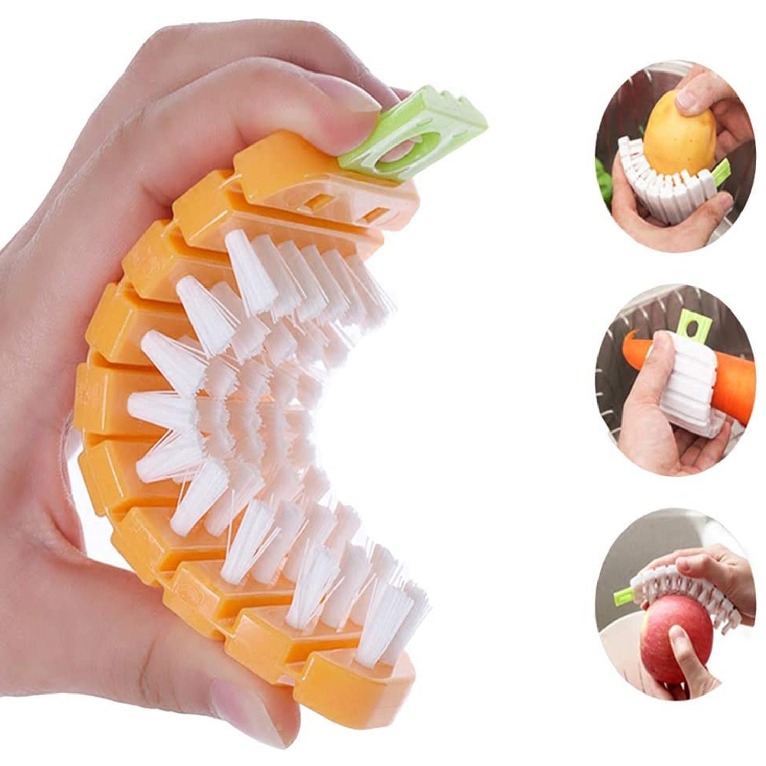 Vegetable Scrubbing Brush – Non-Toxic Carrot Design | Claranza