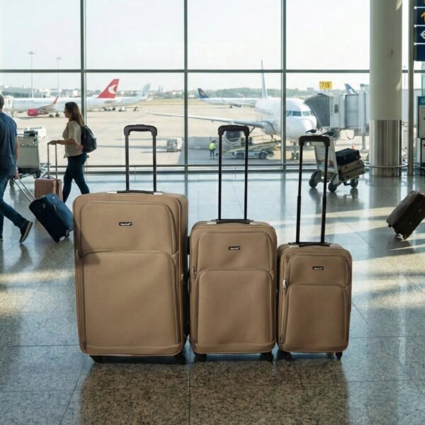 Soft Side Trolley Luggage Set – 3-Piece Travel Companion
