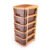 Plastic Modular Drawer – 5-Tier Brown Storage | Organivo