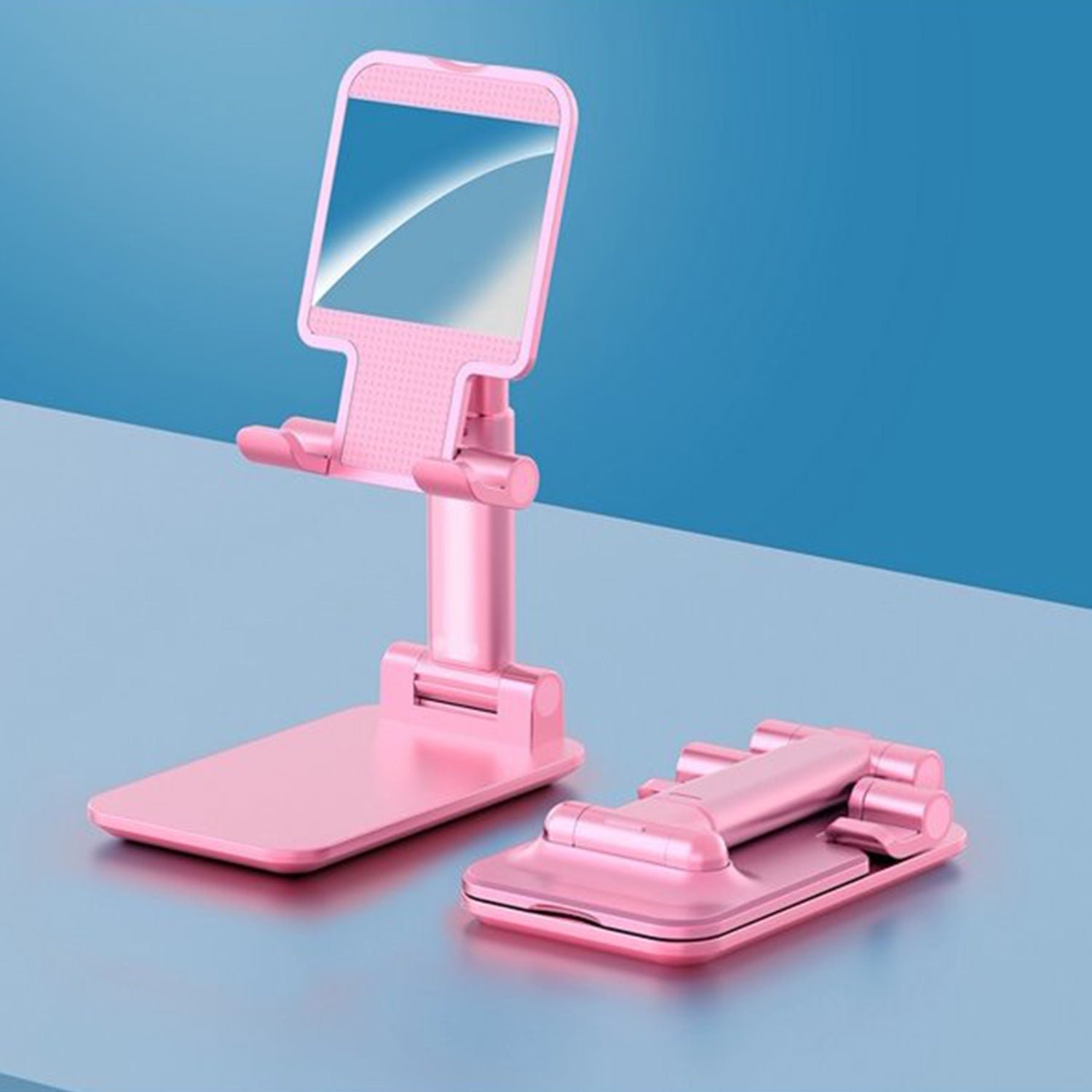 Adjustable Phone Stand – 3-Way Desk Mobile Holder with Mirror | Deskrova