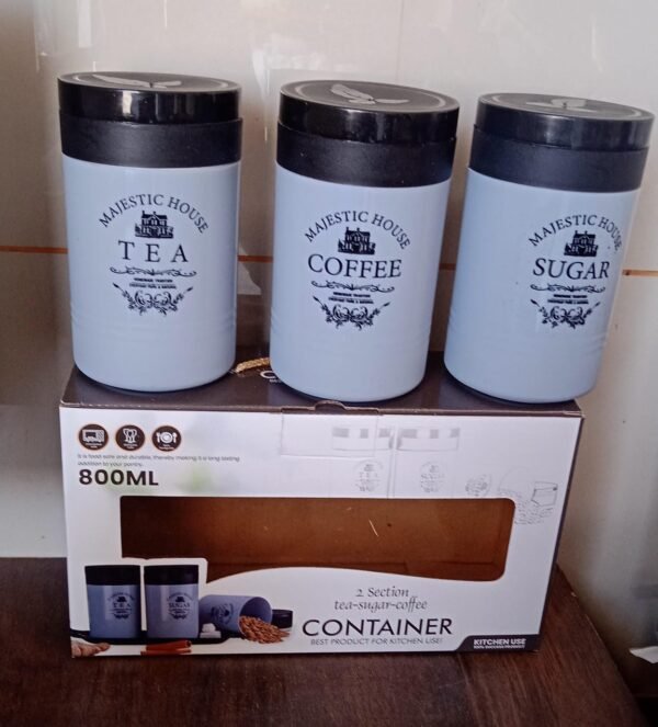 Airtight Food Containers – 3 Pc Tea Coffee Sugar Set | Tidy Table