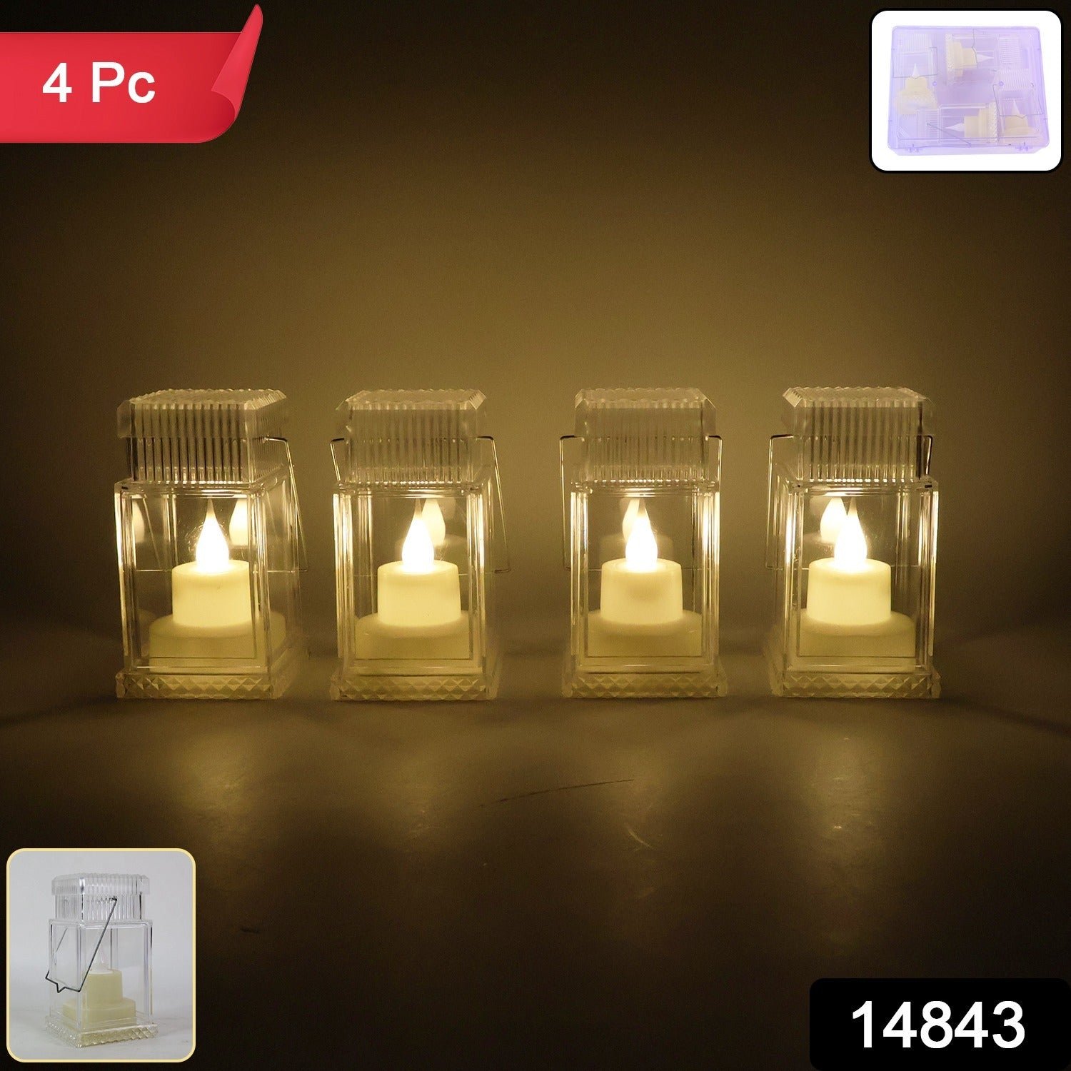 LED Flameless Lantern Candles – Safe Warm Glow Set of 4