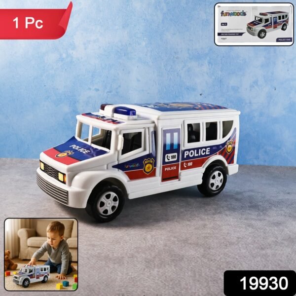 Police Van Toy – Friction Powered Realistic Kids Vehicle