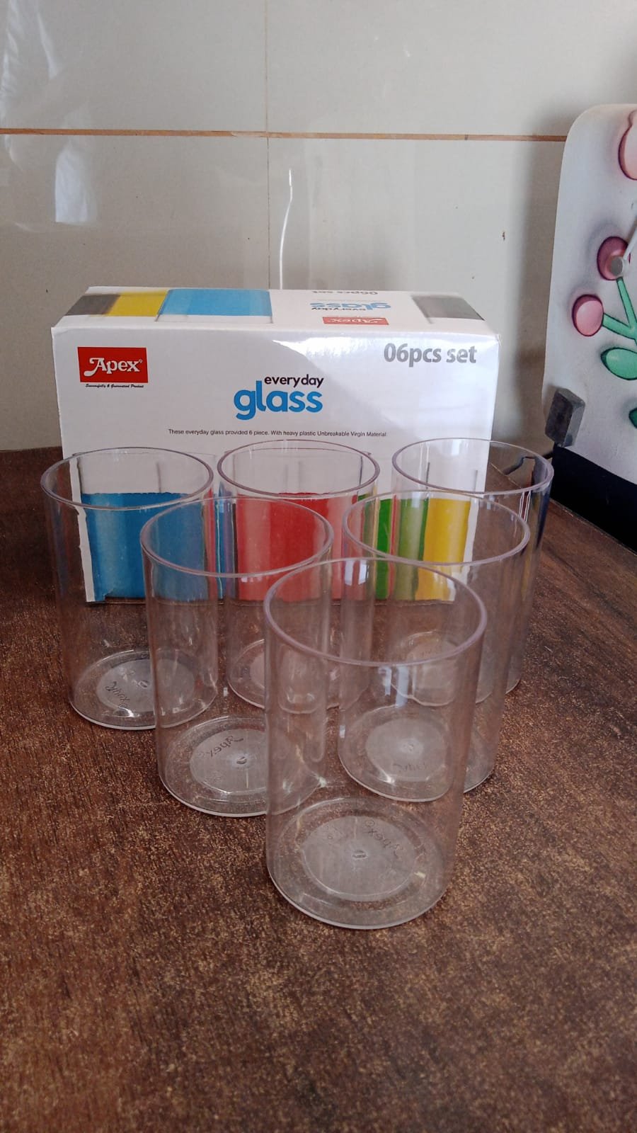 Durable Plastic Glass Set – 6 Lightweight, Unbreakable Tumblers