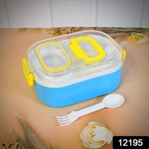 Kids Lunch Box – Durable Plastic with Spoon & Fork | Lunchie Bunchie