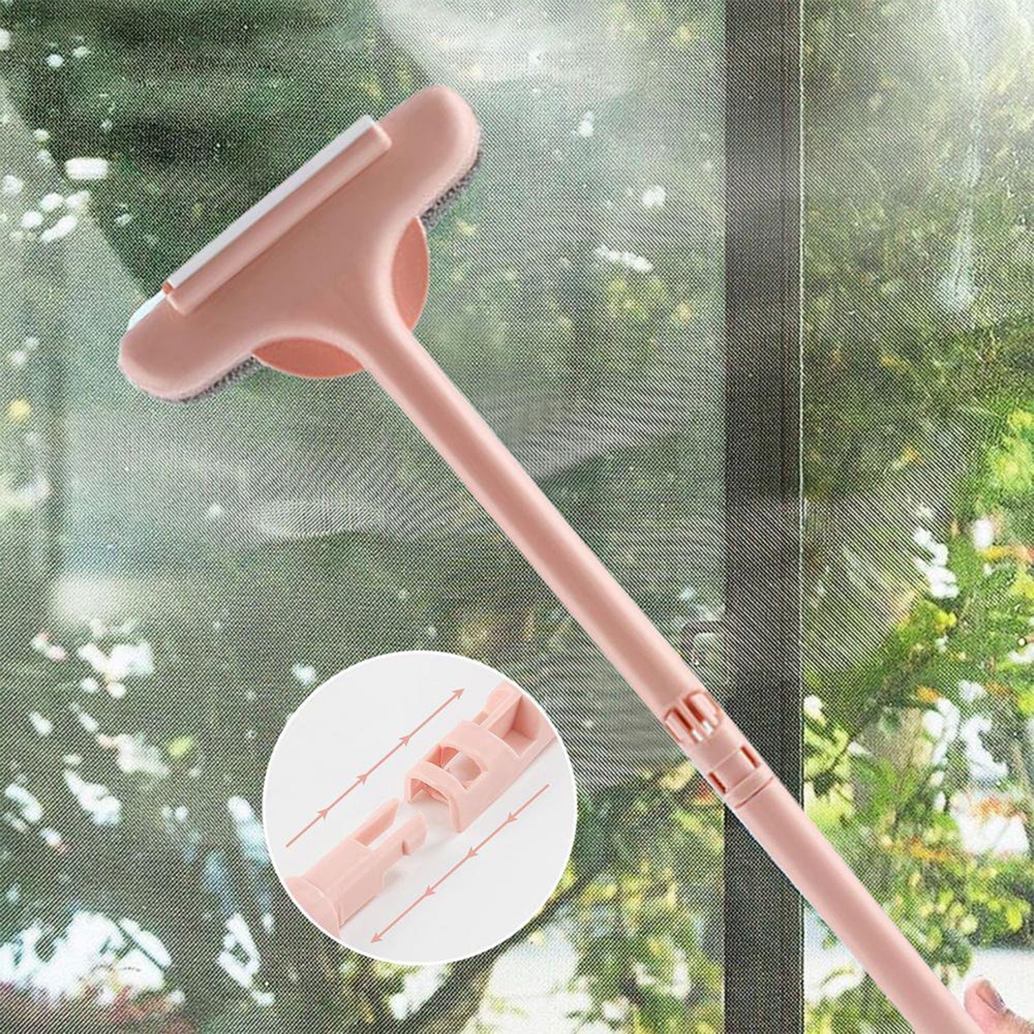 Mesh Cleaning Brush – 2-in-1 Window Wiper & Duster | Velvet Wipe