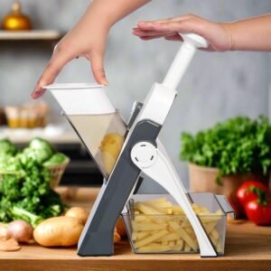 Vegetable Chopper – Adjustable Hand Press Slicer | XcelCraft