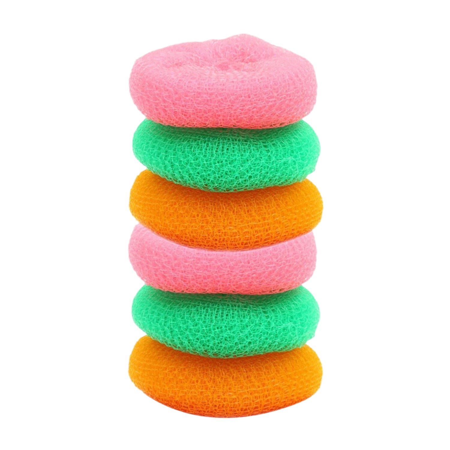 Nylon Scrubber – Multi-Purpose Round Cleaning Pads (Pack of 6) | VelvaBloom